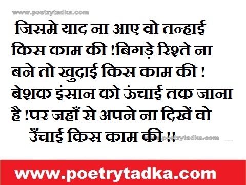 Jisme yaad naa aaae wo tanhai kis kam ki - from April Fool Shayari