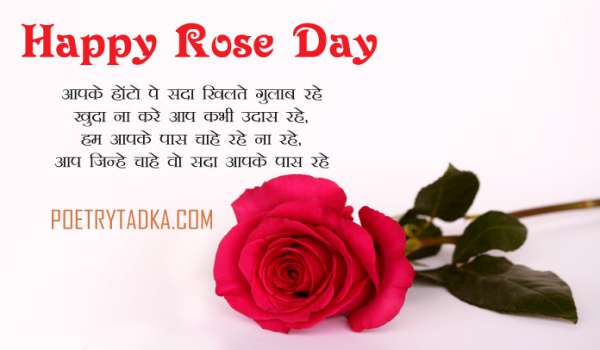 Maine kab kaha Rose day shayari