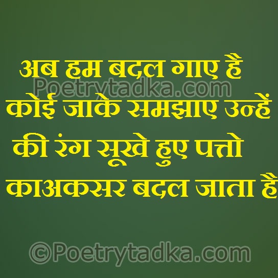 Wo kehte hain hum badal gaye hain - from Sad Shayari