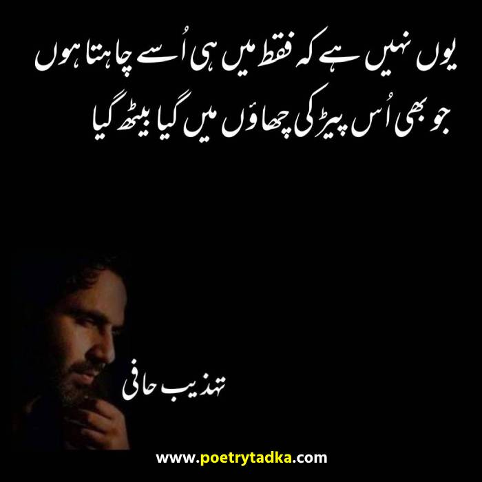 tehzeeb hafi poetry in urdu